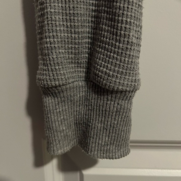 TNA Grey Waffle-knit Cropped Zip-Up Hoodie - Picture 2 of 5